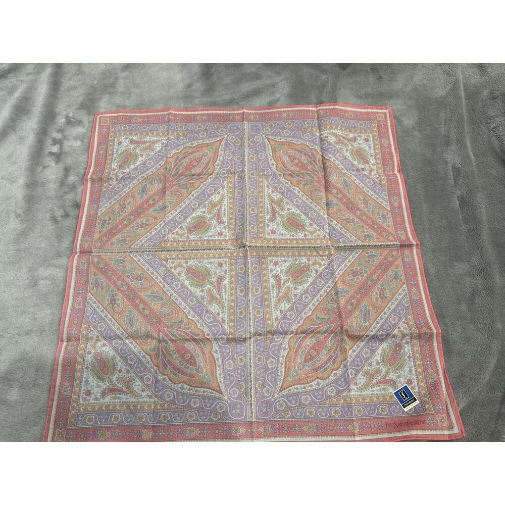 Yves Saint Laurent Vintage Floral Pattern Scarf